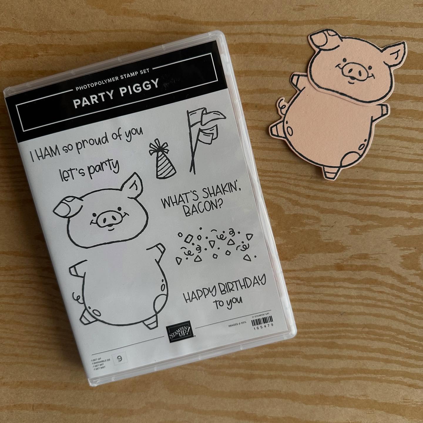 This little piggy went… straight into my cart the moment I saw it! My sister, mother, and daughter were all born in the Year of the Pig, so I had to have this adorable Party Piggy bundle from Stampin’ Up! 
#StampinUp #PartyPiggy #cardsofinstagram #CardmakingJoy #HandmadeCards #create